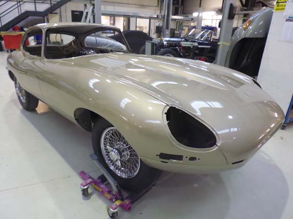 1964 Jaguar Series 1 E Type XKE 3.8 Litre Fixed Head Coupe Left Hand Drive in Opalescent Golden Sand 0049